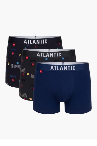 Set 3ks pánské vzorované boxerky Atlantic