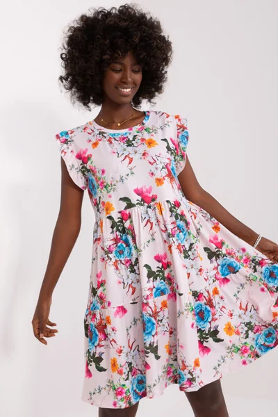 Vzorované dámské mini šaty s rozšířenou sukní FPrice