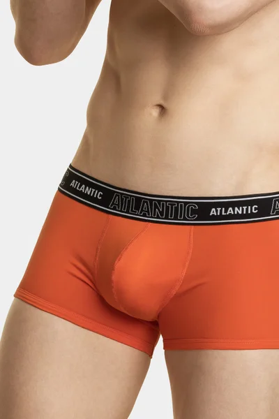 Nízké oranžové pánské boxerky Atlantic
