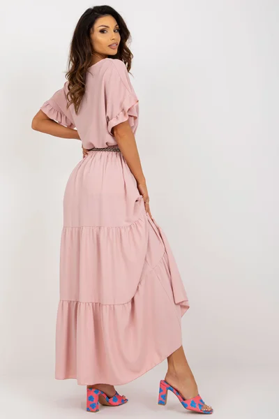 Světle růžová dámské dlouhá maxi sukně FPrice