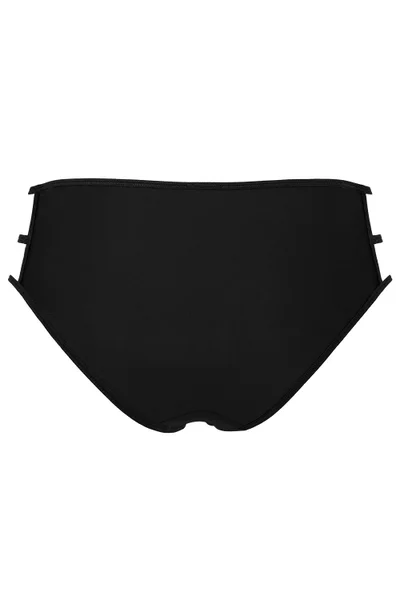 Dámské černé kalhotky s průstřihy na bocích Kostar