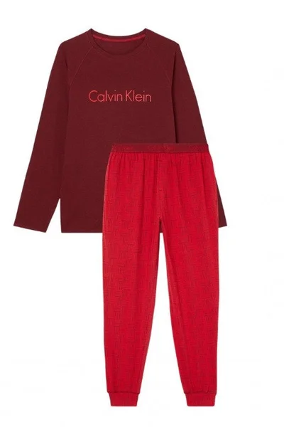 Pánský pyžamový set Z671 6NJ bordočervená - Calvin Klein