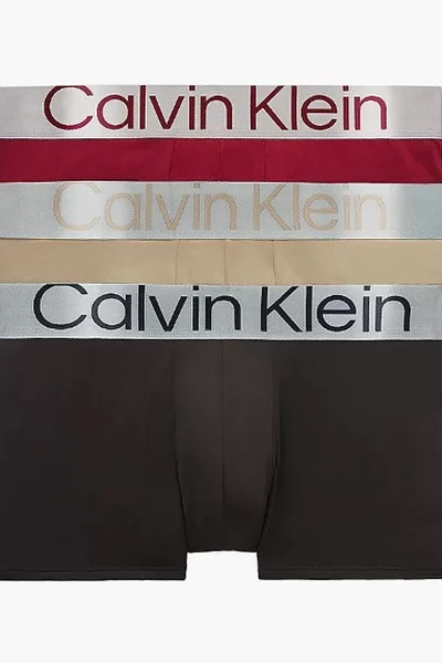 Pánské boxerky R291 6IF černábéžovábordó - Calvin Klein