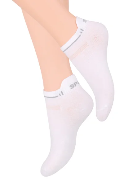 Kotníčkové bílé dámské ponožky Steven