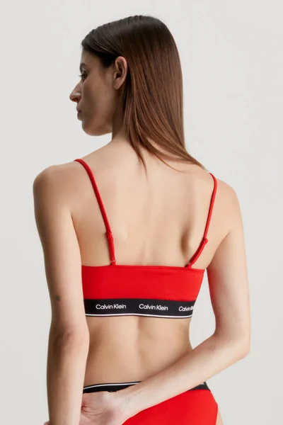 Červený dámský horní díl plavek Calvin Klein