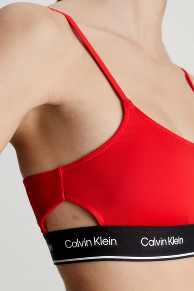 Červený dámský horní díl plavek Calvin Klein