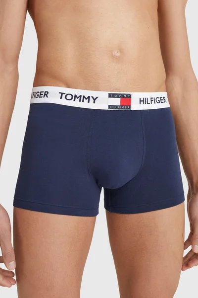 Tmavě modré pánské boxerky s kratší nohavicí Tommy Hilfiger