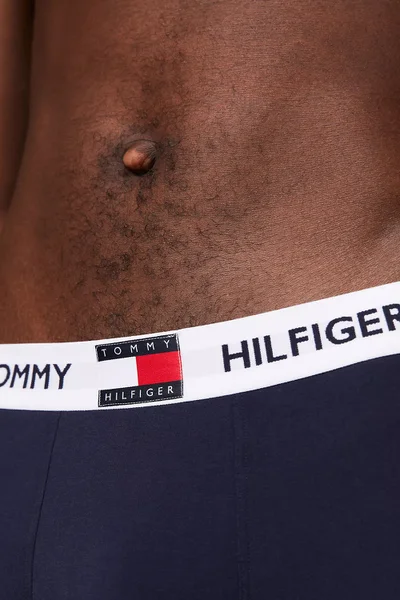 Tmavě modré pánské boxerky s kratší nohavicí Tommy Hilfiger