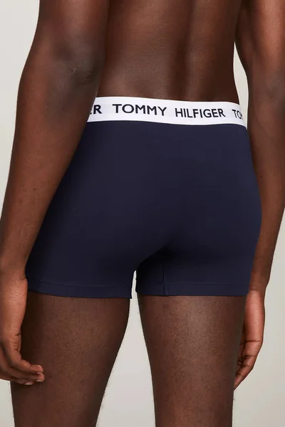 Tmavě modré pánské boxerky s kratší nohavicí Tommy Hilfiger