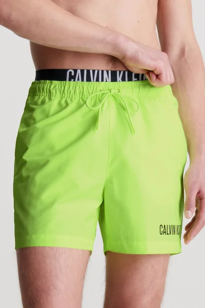 Limetkově zelené pánské koupací šortky Calvin Klein