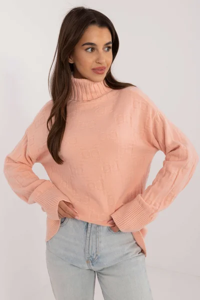 FPrice Stylový Svetr Oversize Peach