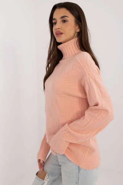 FPrice Stylový Svetr Oversize Peach