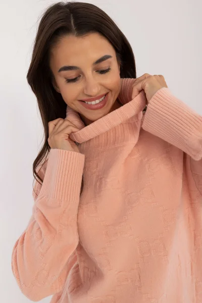 FPrice Stylový Svetr Oversize Peach