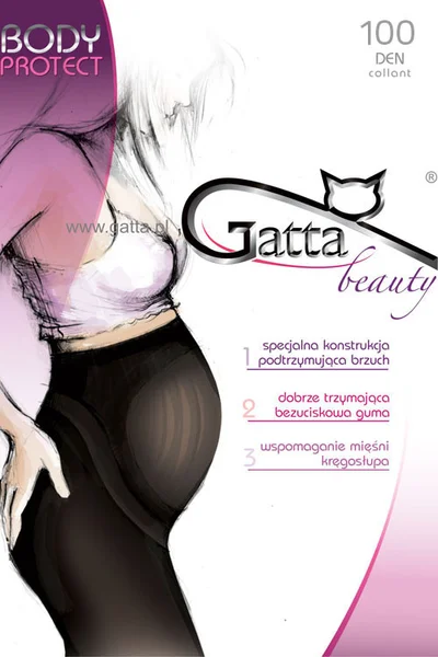 Dámské těhotenské silonky v černé barvě Gatta