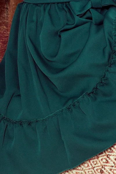 Zelené šaty s volánky Numoco 7789104