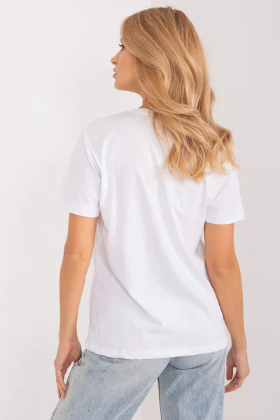 Bílé dámské tričko s potiskem FPrice