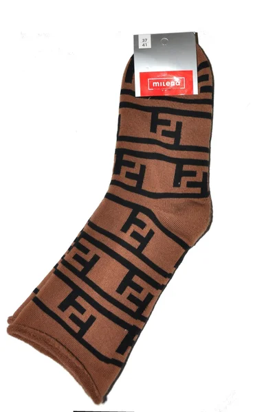 Dámské zimní netlačící ponožky Milena RQ218 Labyrint, Froté HA144