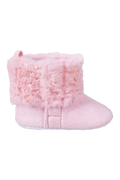 Domácí růžové boty pro dívky YO!