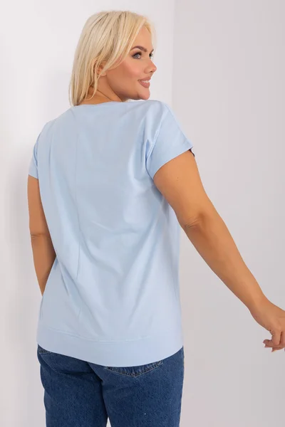 Baby blue dámské tričko s krátkým rukávem FPrice
