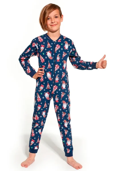 Chlapecké pyžamo AD254 Gnomes2 - Cornette tmavě modrá