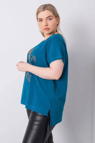 Dámská halenka PLUS SIZE s kamínky FPrice