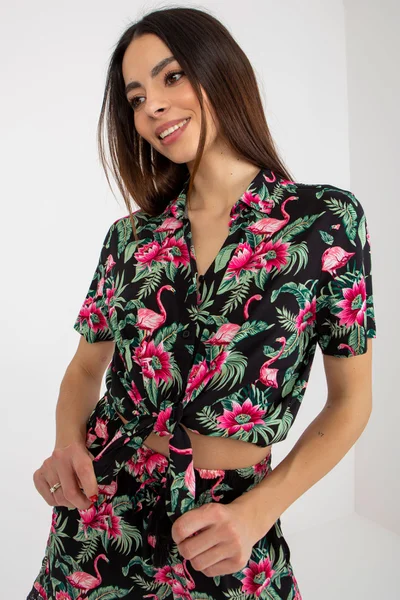 Lehká barevná dámská košile s krátkým rukávem FPrice