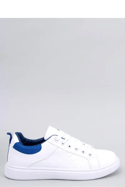 Dámské bílé tenisky Inello s modrými detaily