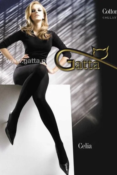 Dámské černé bavlněné punčocháče Gatta Celia