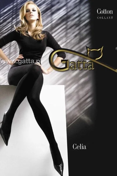 Dámské černé bavlněné punčocháče Gatta Celia