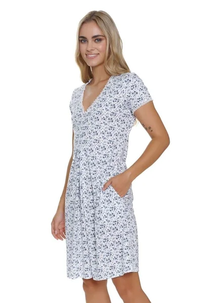 Bavlněná noční košilka s drobným vzorem dn-nightwear