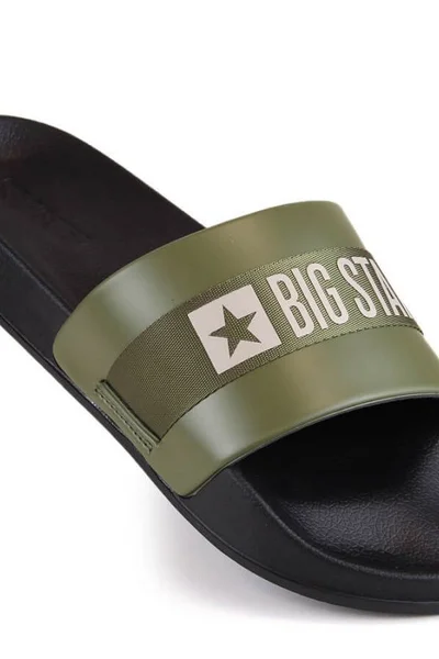 Khaki pánské gumové pantofle Big Star