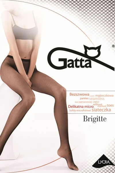 Černé drobně síťované punčocháče Gatta Brigitte 06