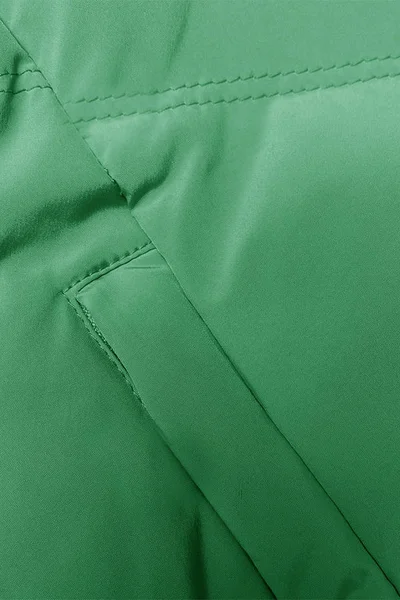 Zelená dlouhá prošívaná vesta LHD