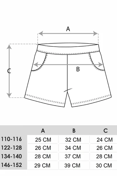 Dívčí růžové kraťasy Yoclub Comfort Fit