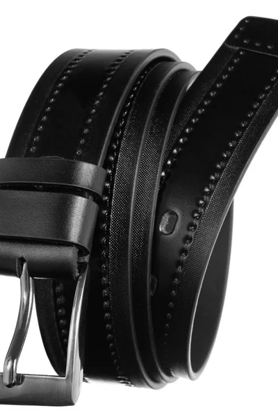 Černý kožený pánský pásek se sponou FPrice