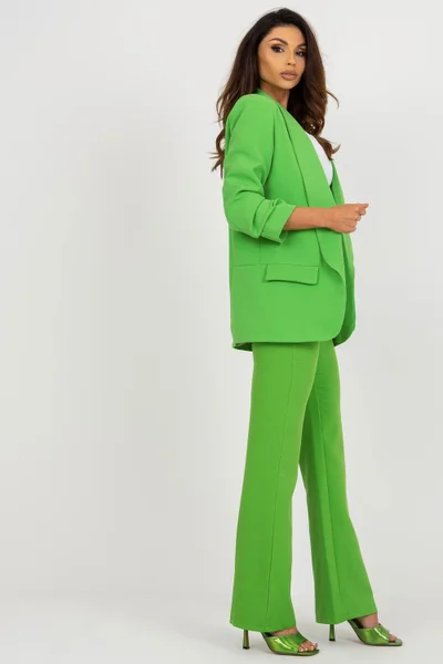 Netradiční dámské sako ve výrazné zelené barvě ITALY MODA