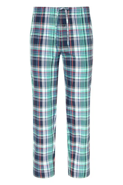 Kostkované pánské pyžamové kalhoty Jockey šedo-zelené