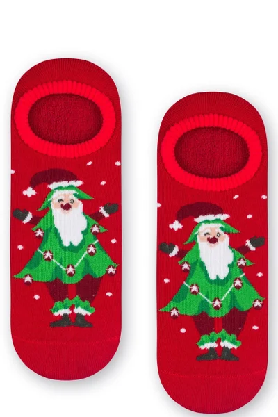 Dámské vánoční ponožky - Froté s ABS HG45 Steven