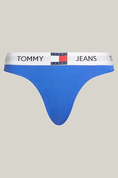 Modré dámské bavlněné string kalhotky Tommy Hilfiger