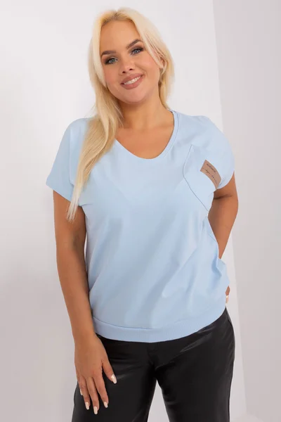 Baby blue dámské tričko s krátkým rukávem FPrice