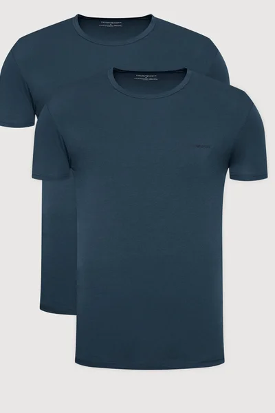 Modré pánské triko 2 pack set Emporio Armani 111267