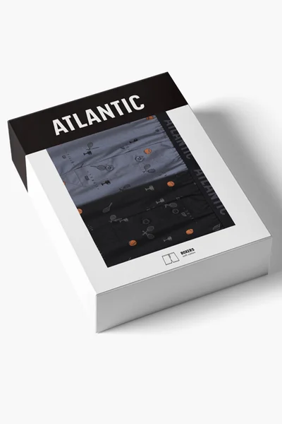 Pánské bavlněné slipy Atlantic 2-pack modré