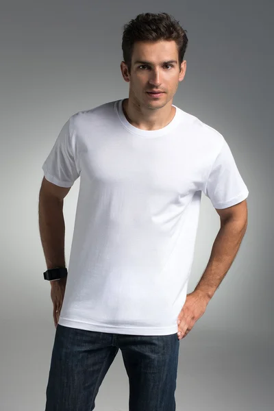 Bílé pánské tričko Promostars Heavy 21172-20