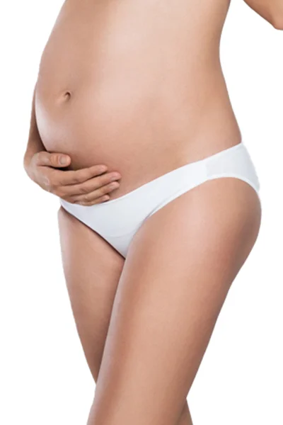 Dámské bavlněné těhotenské kalhotky v bílé barvě Italian Fashion