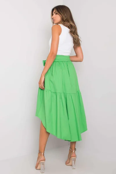 Nevšední asymetrická sukně v zelené barvě Rue Paris