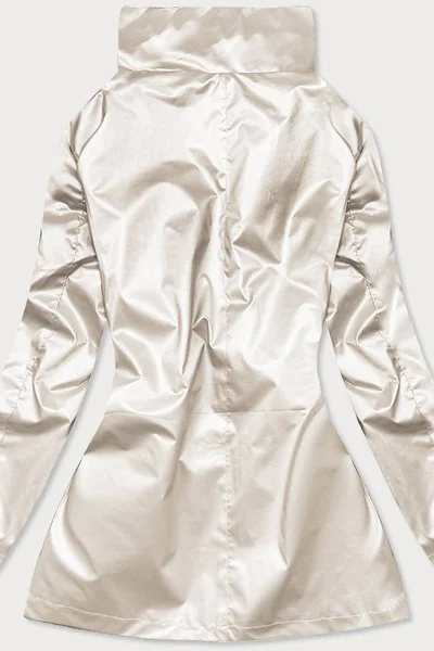 Tenká dámská bunda v perlové barvě se stojáčkem S704 Ann Gissy (v barvě ecru)