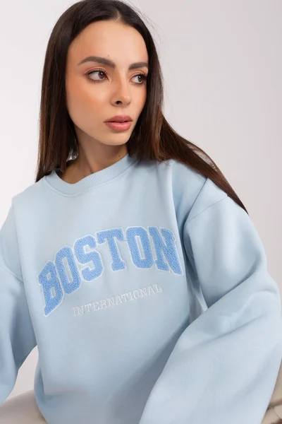 Baby blue dámská oversize mikina Boston FPrice