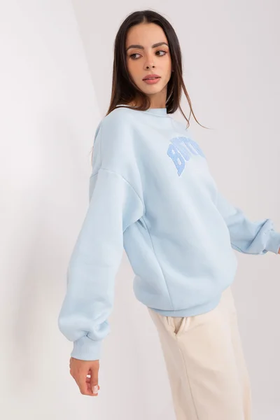 Baby blue dámská oversize mikina Boston FPrice