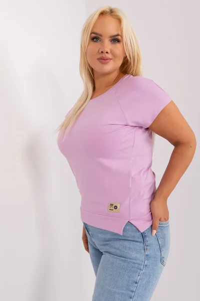 Dámská plus size světle fialová halenka FPrice