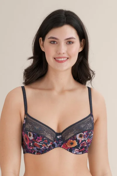 Felina Conturelle Dámská Soft Bra Art Floral Fjord